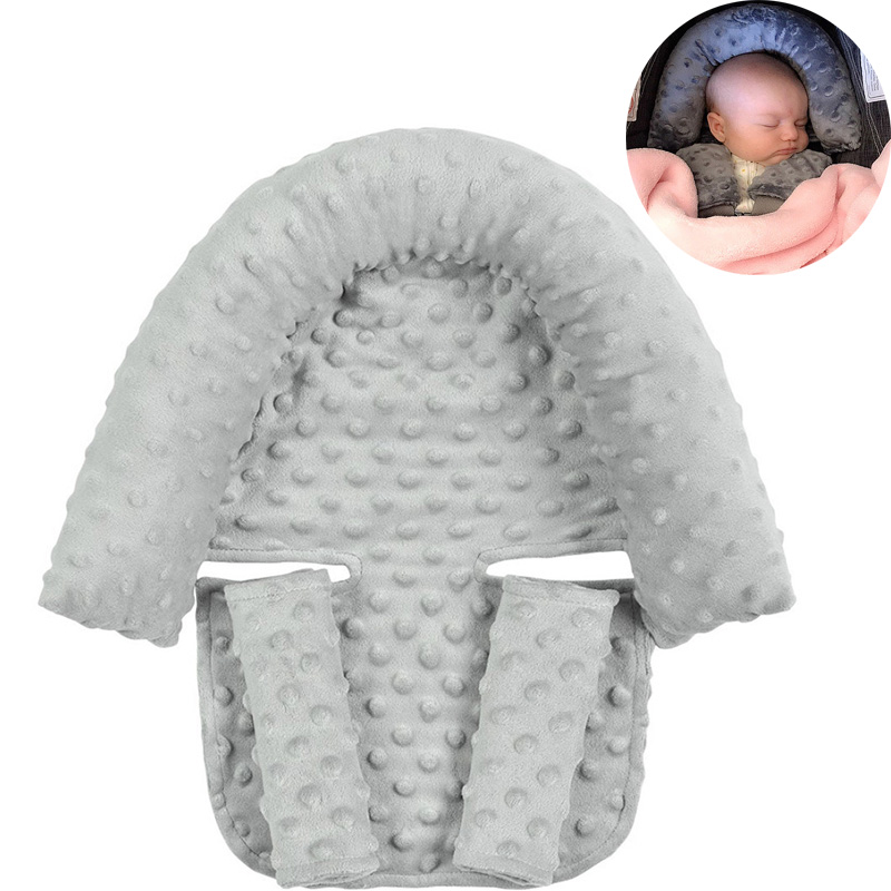 Infant Car Seat Cover - Baby Head Neck Support Pillow and